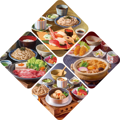 中部エリアの主な店舗メニュー