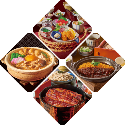 中部エリアの主な店舗メニュー