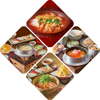 西部エリアの主な店舗メニュー