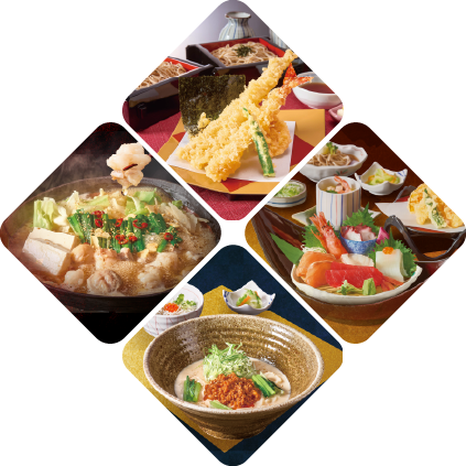 東部エリアの主な店舗メニュー